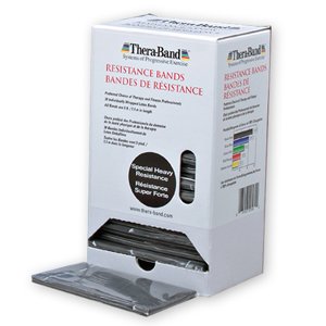 Thera-Band - Oefenband Thera-band Dispenser 30 x 1,50m zwart