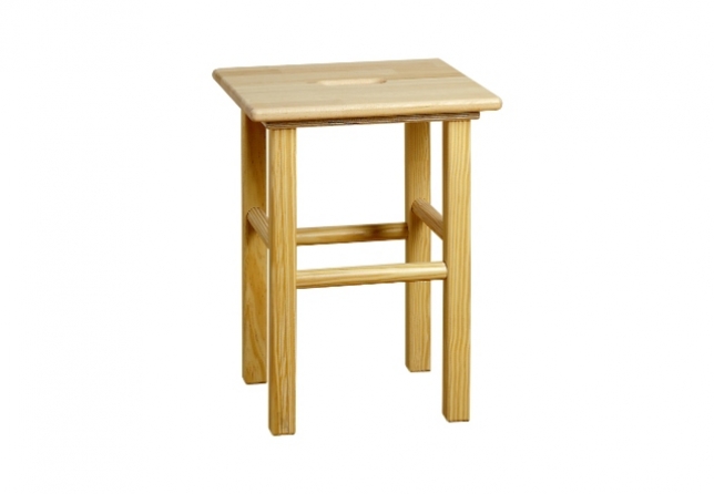 Tabouret, met handvat in zitvlak