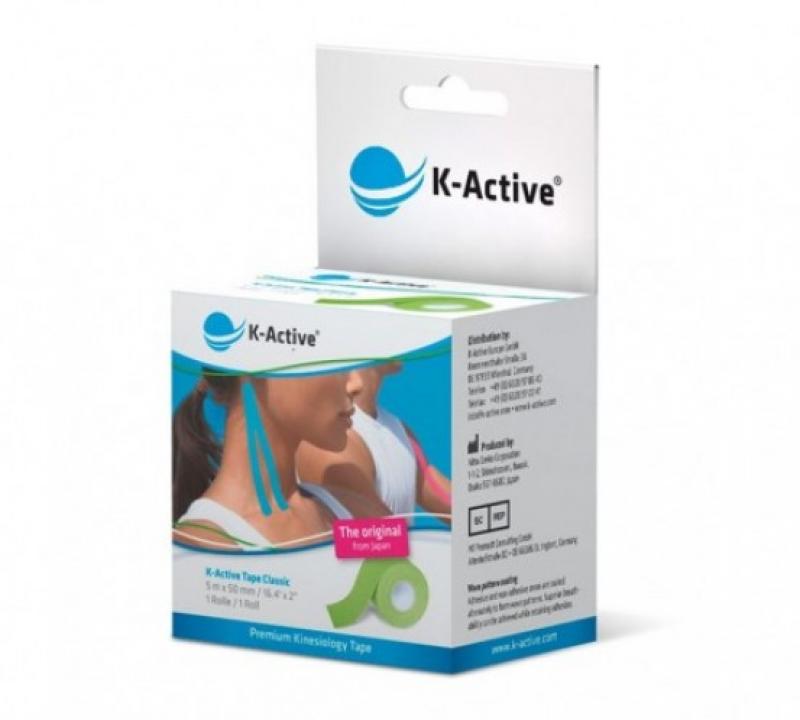 K-active - Kinesiotape : K-active original, 5cm x 5cm, vert, p--6