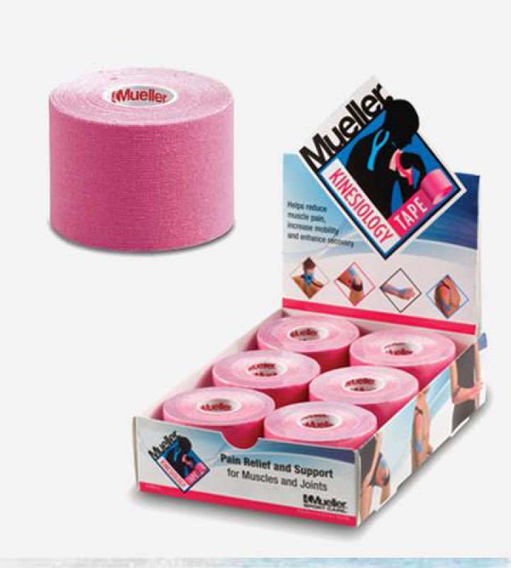 Mueller - Kinesiotape: Mueller kinesiology, roze, 5cmx5m, 12 rollen