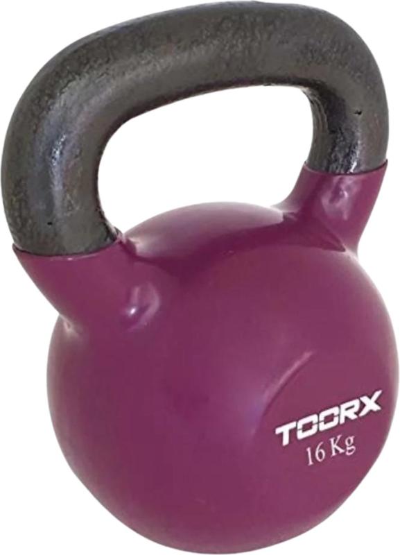 Toorx - Kettlebell vinyl – donkerpaars – 16kg